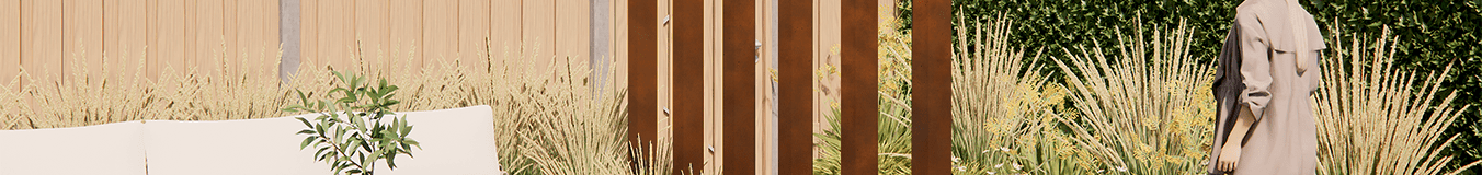 Corten acél kerítésoszlopok