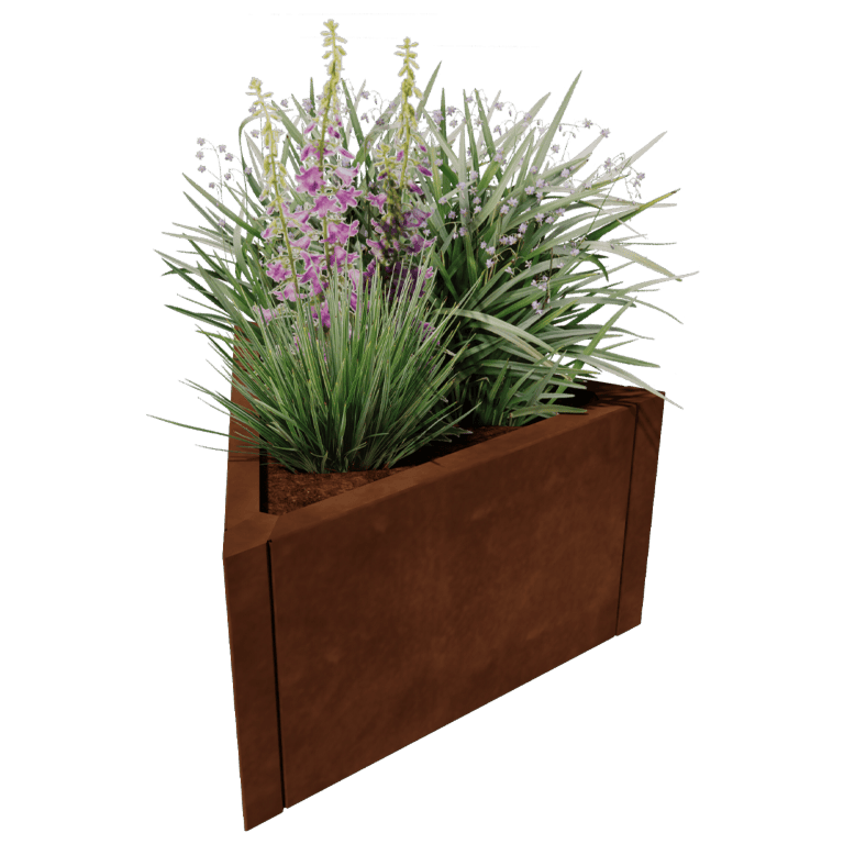 Corten acél virágláda Alaska egyenlő oldalú 60 cm