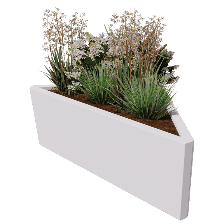 Porszórt acél virágláda Alaska egyenlő szárú 112 cm