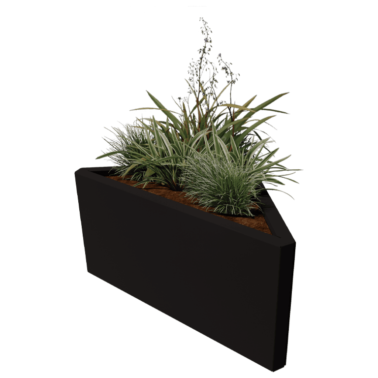 Porszórt acél virágláda Alaska egyenlő szárú 84 cm