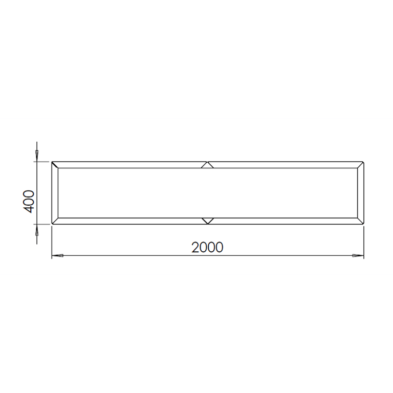 Corten acél virágláda Texas xxl 200 x 40 cm