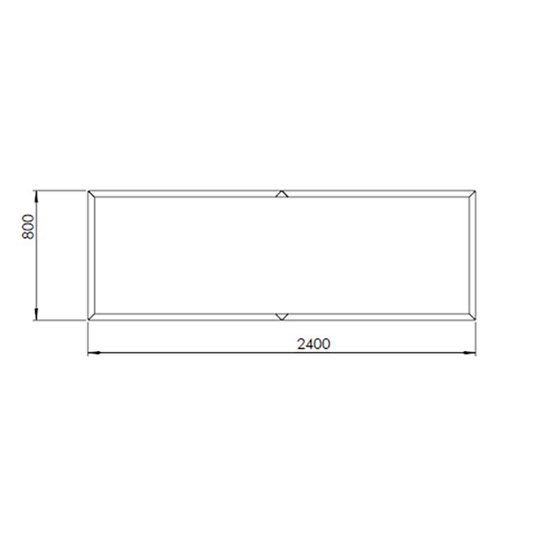 Corten acél virágláda Texas xxl 240 x 80 cm