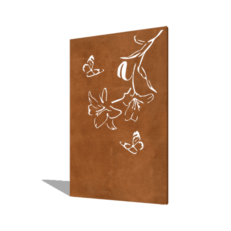 Corten acél panel liliom 120 x 6 x 190 cm