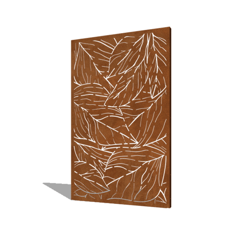 Corten acél panel levelek 120 x 6 x 190 cm