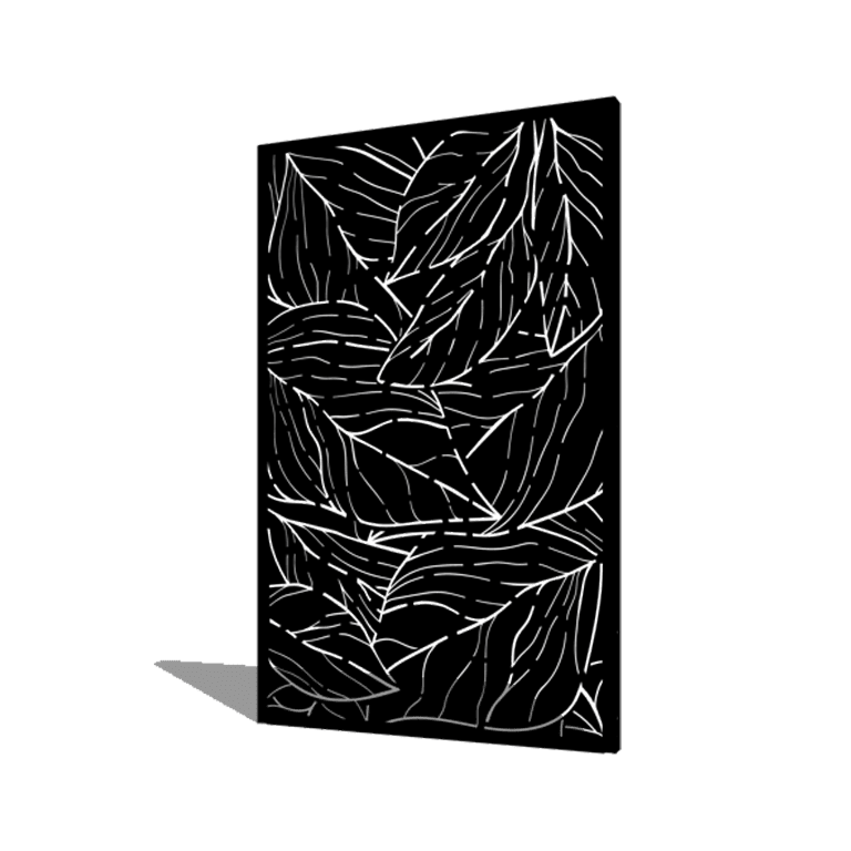 Porszórt acél panel levelek 120 x 6 x 190 cm