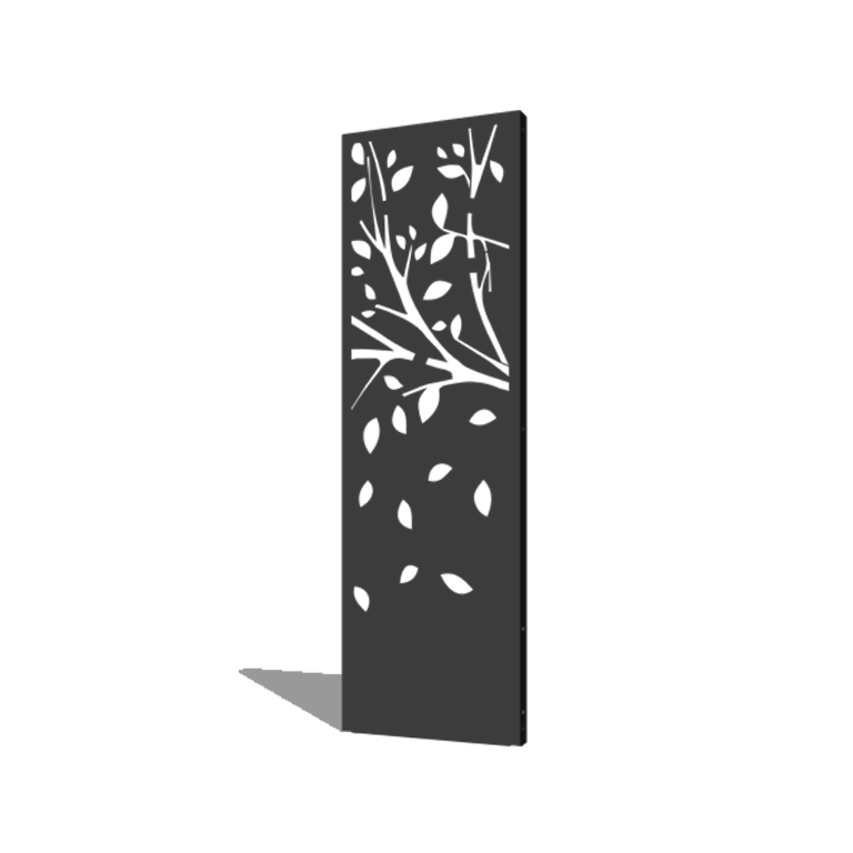 Porszórt acél panel fa 3. rész 60 x 6 x 190 cm