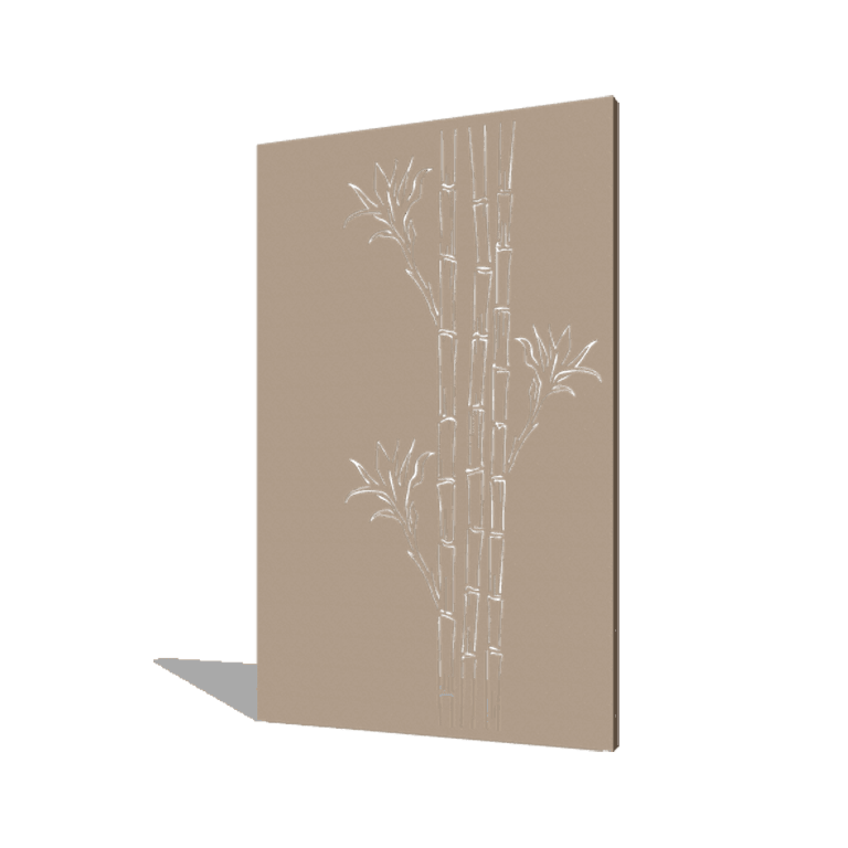 Porszórt acél panel bambusz 120 x 6 x 190 cm