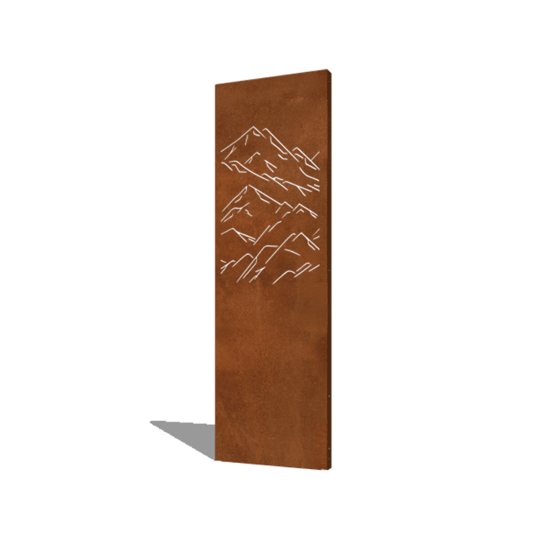 Corten acél panel hegyek összetétel 1 60 x 6 x 190 cm