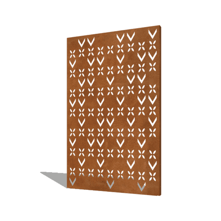 Corten acél panel tetőminta összetétel 5 120 x 6 x 190 cm