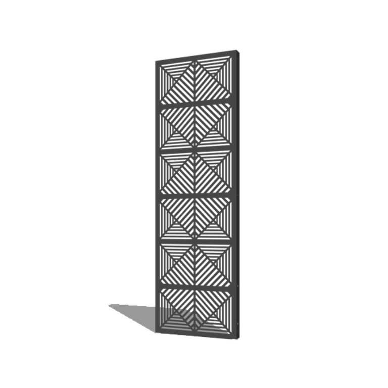 Porszórt acél panel vonalak összetétel 1 60 x 6 x 190 cm