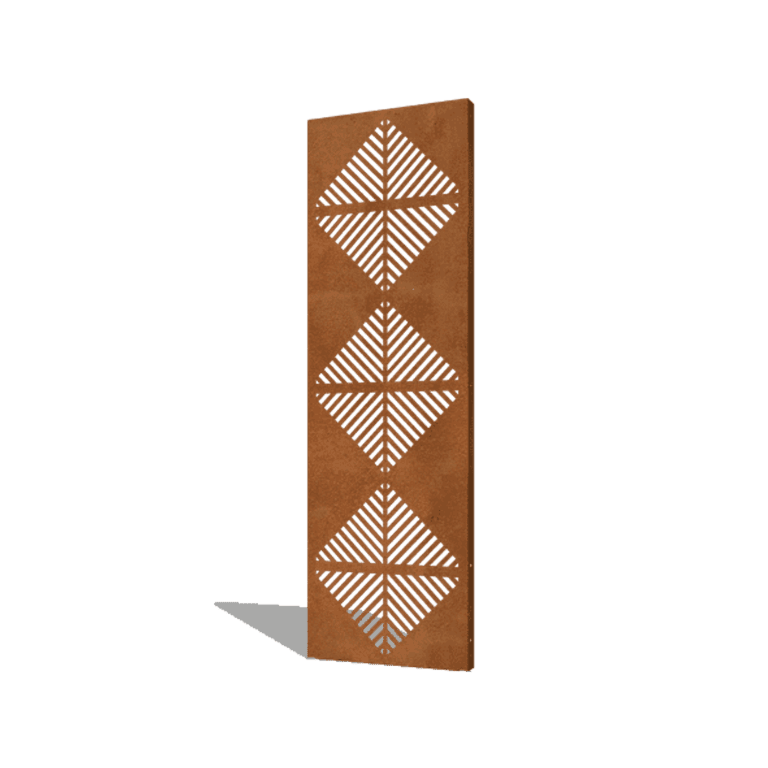 Corten acél panel vonalak összetétel 4 60 x 6 x 190 cm