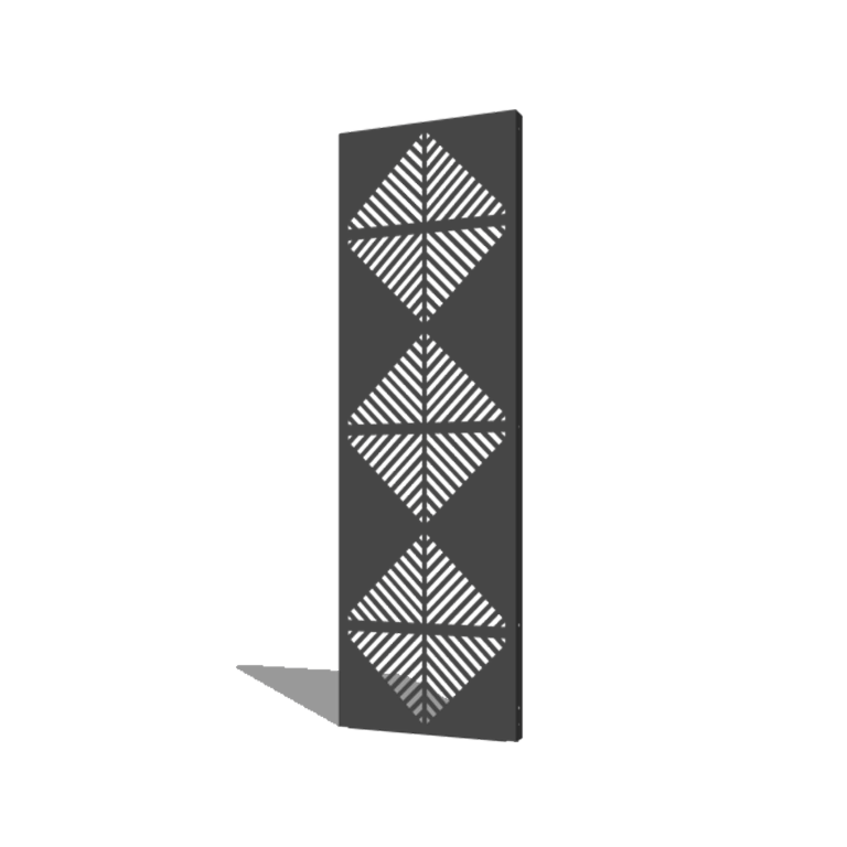 Porszórt acél panel vonalak összetétel 4 60 x 6 x 190 cm