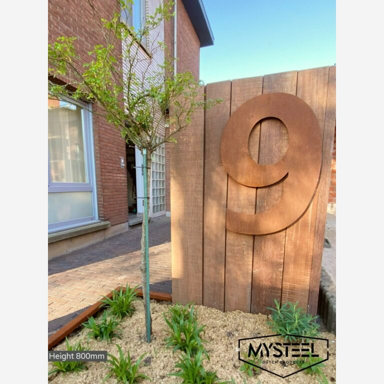 Corten acél házszám 1 - 80 cm