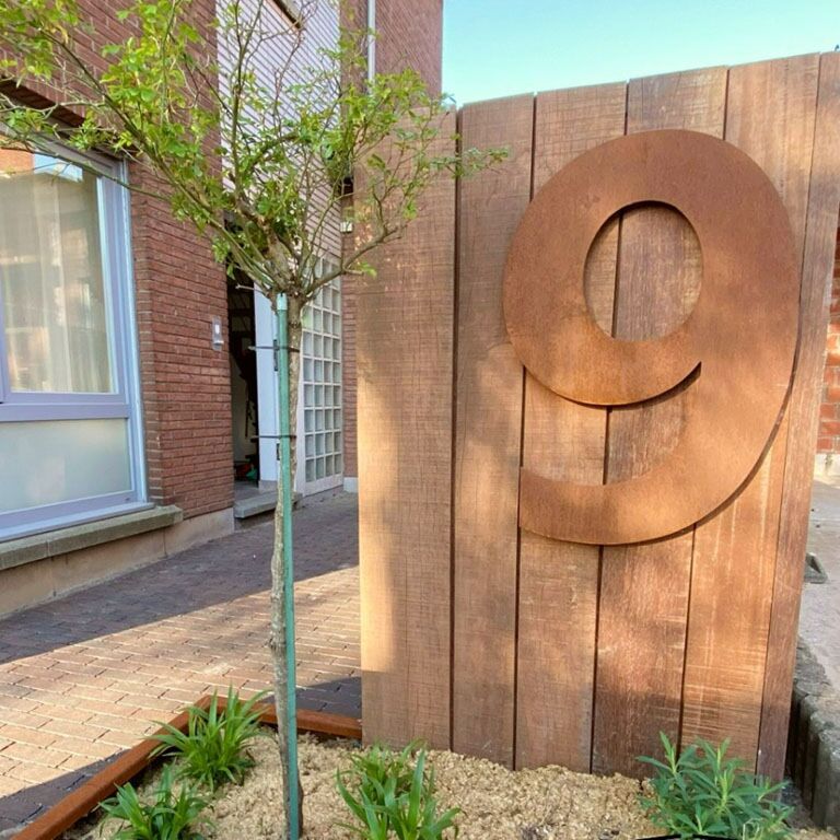 Corten acél házszám 4 - 80 cm
