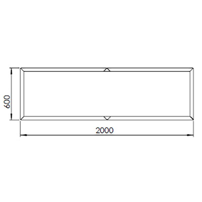 Corten acél virágláda Texas xxl 200 x 60 cm