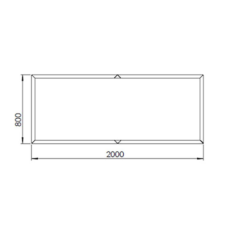 Porszórt acél virágláda Texas xxl 200 x 80 cm