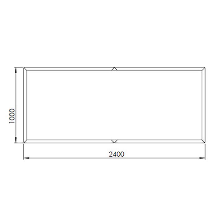 Porszórt acél virágláda Texas xxl 240 x 100 cm