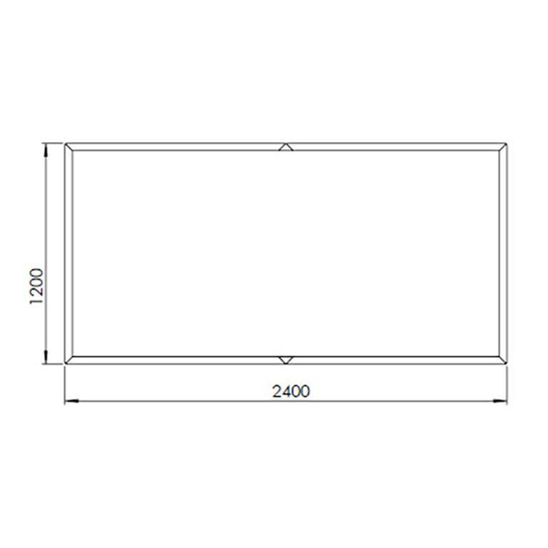Porszórt acél virágláda Texas xxl 240 x 120 cm