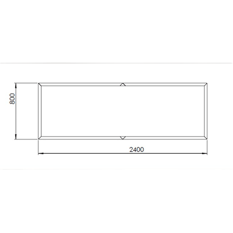 Porszórt acél virágláda Texas xxl 240 x 80 cm