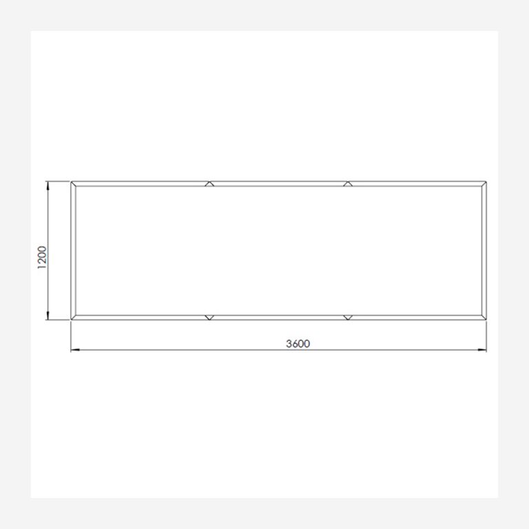 Porszórt acél virágláda Texas xxl 360 x 120 cm
