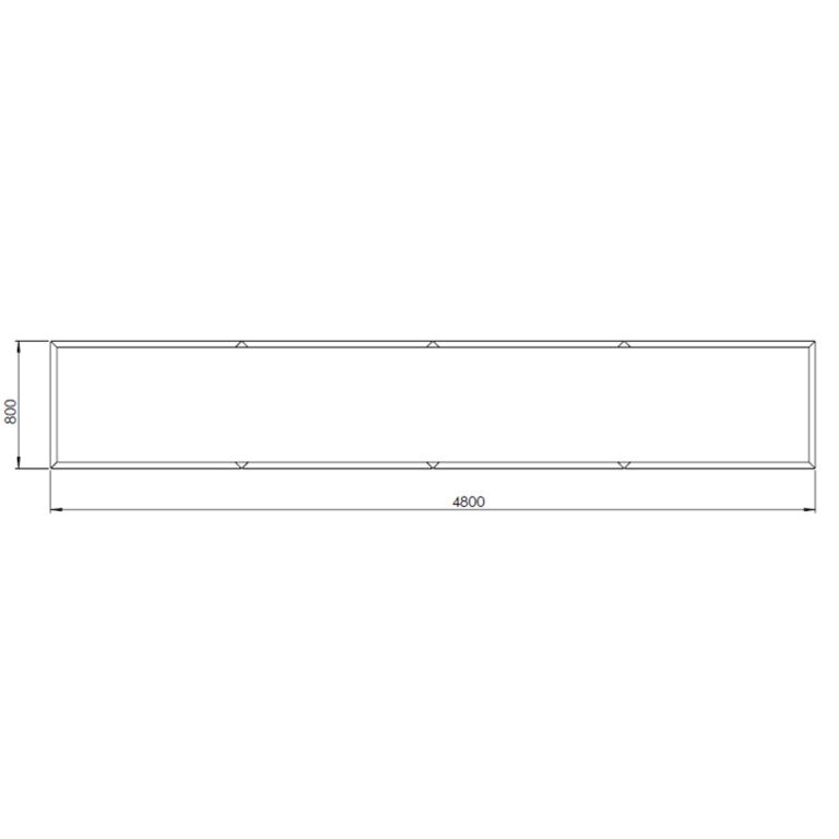 Porszórt acél virágláda Texas xxl 480 x 80 cm