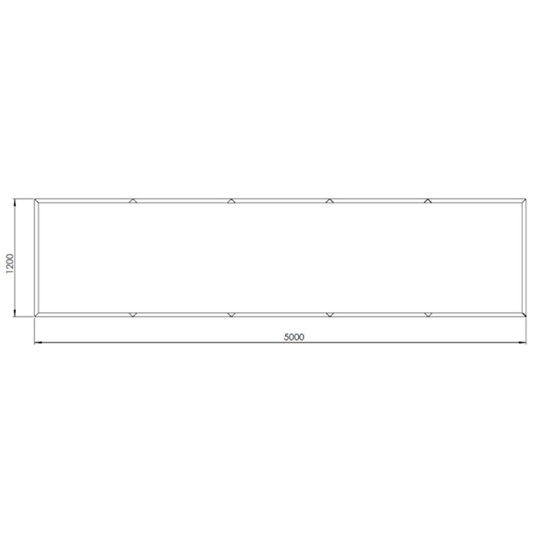 Porszórt acél virágláda Texas xxl 500 x 120 cm