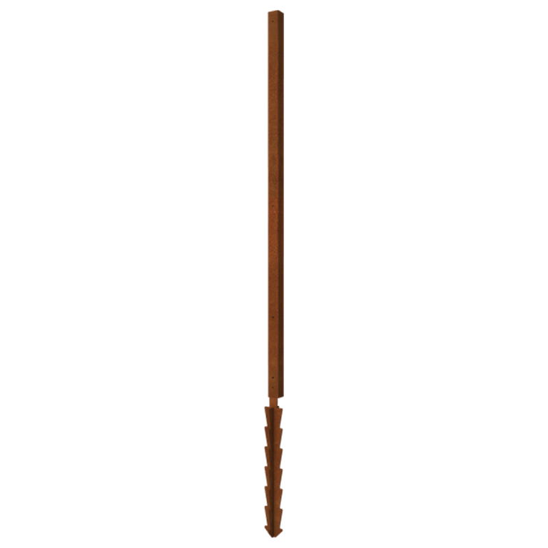 Corten acél állvány földelőcsap 190 x 6 x 6 cm-es sarok