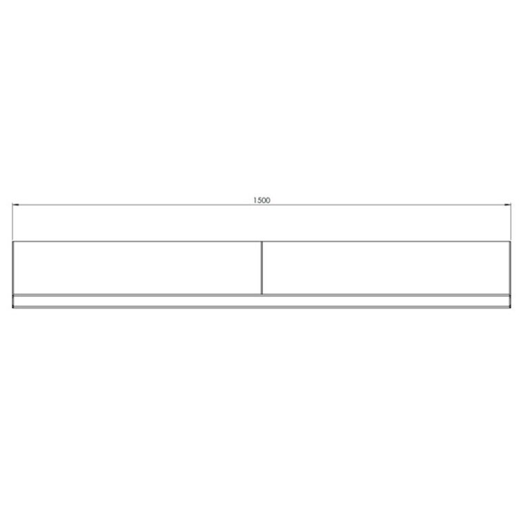 Corten acél támfal egyenes 150 cm (magasság 60 cm)