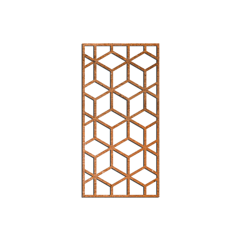 Corten acél fali dekoráció Geometriai formák 2.0