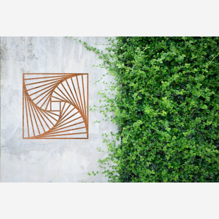 Corten acél fali dekoráció Geometriai formák 3.0