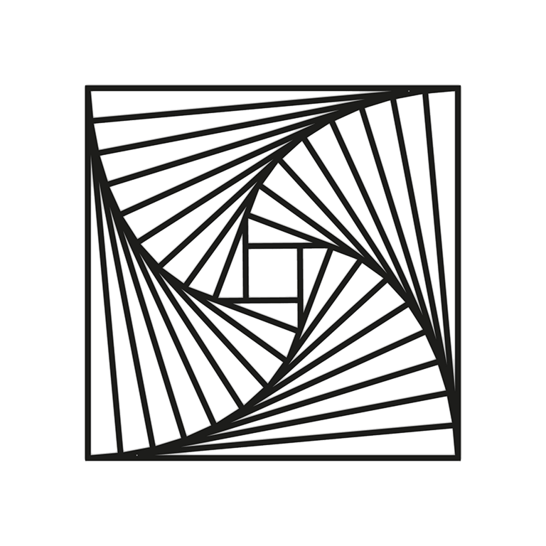 Fém fali dekoráció Geometriai formák 3.0