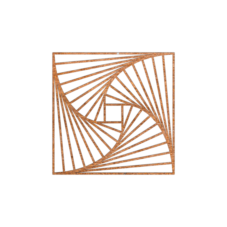 Corten acél fali dekoráció Geometriai formák 3.0