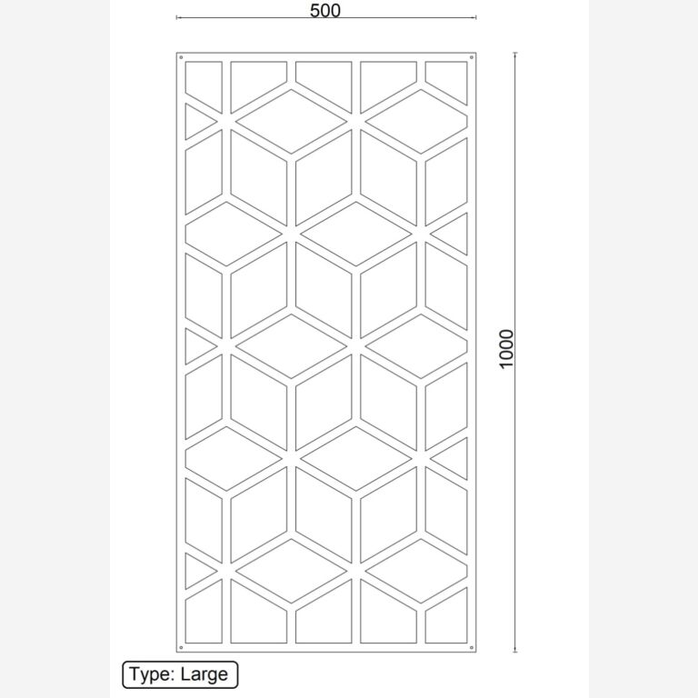 Corten acél fali dekoráció Geometriai formák 2.0