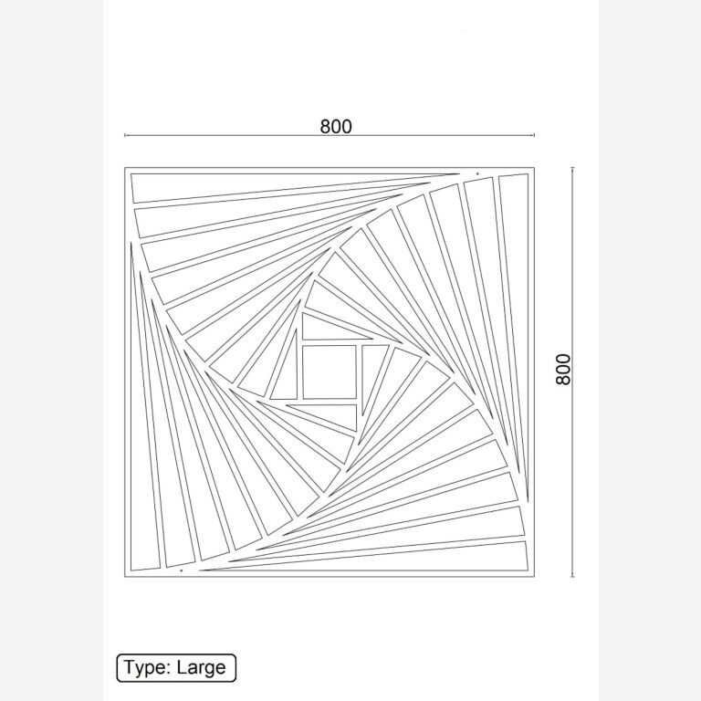 Fém fali dekoráció Geometriai formák 3.0