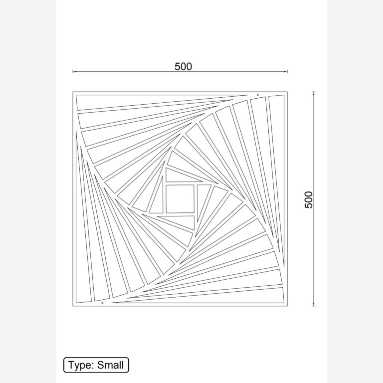 Fém fali dekoráció Geometriai formák 3.0