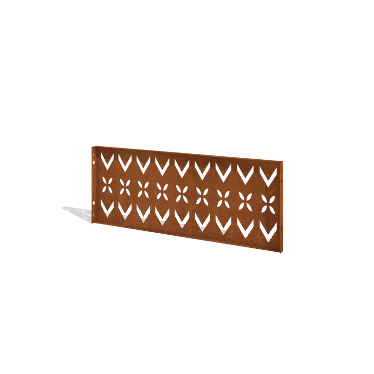 Corten acél kerti kerítés H panelhez V 120 x 47,5 cm
