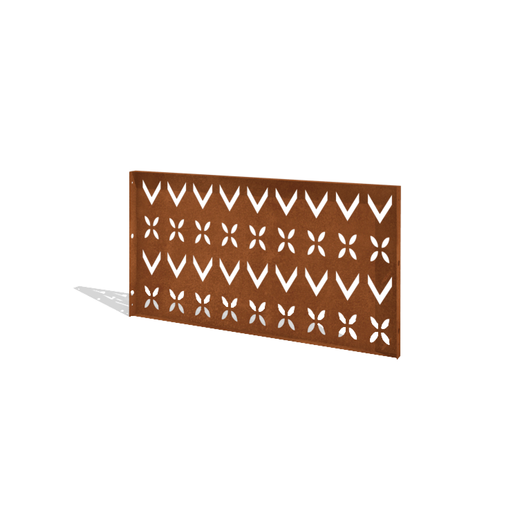 Corten acél kerti kerítés H panelhez V 120 x 63,3 cm