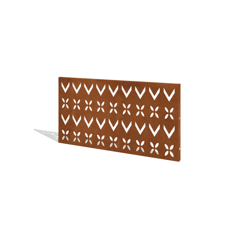 Corten acél kerti kerítés H panelhez V 120 x 63,3 cm