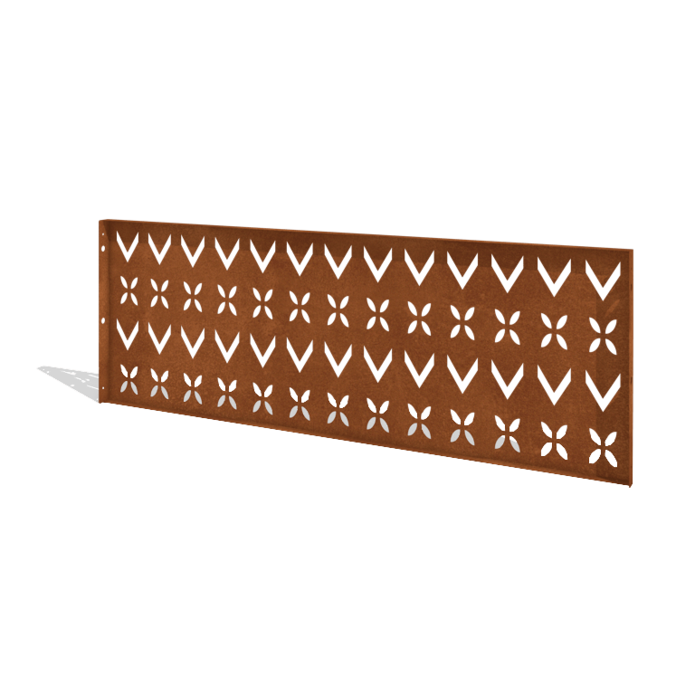 Corten acél kerti kerítés H panelhez V 180 x 63,3 cm
