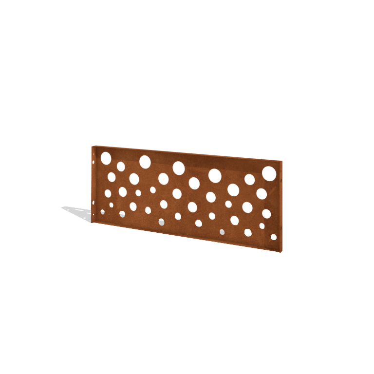 Corten acél kerti kerítés H panelhez B 120 x 47,5 cm