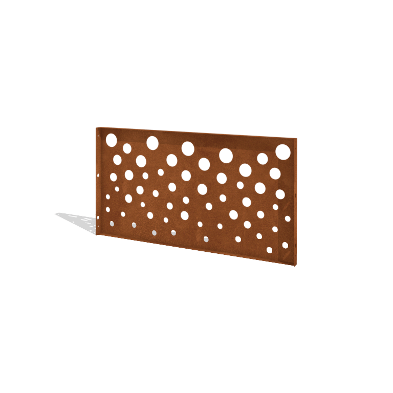 Corten acél kerti kerítés H panelhez B 120 x 63,3 cm