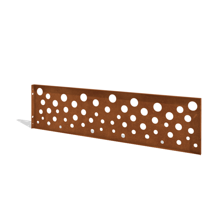 Corten acél kerti kerítés H panelhez B 180 x 47,5 cm