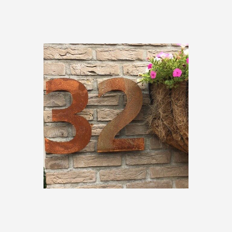 Corten acél házszám 3 - 50 cm