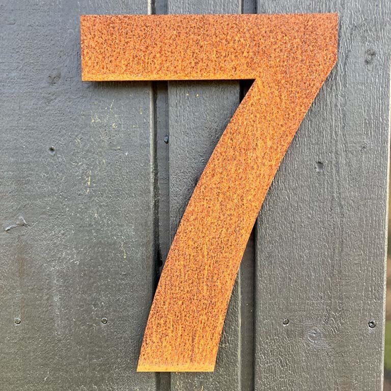 Corten acél házszám 7 - 30 cm