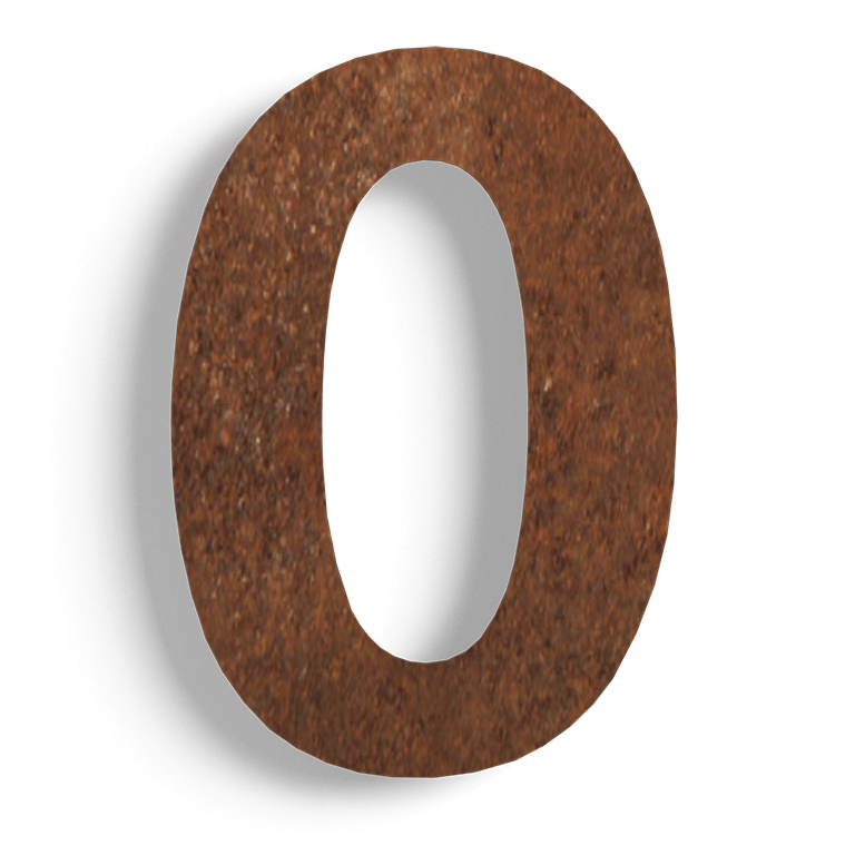 Corten acél házszám 0 - 30 cm