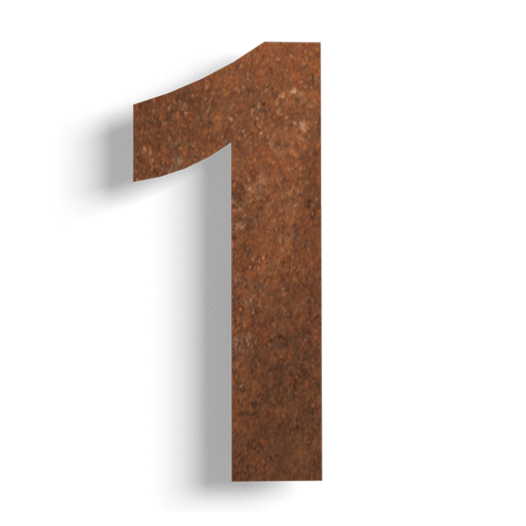 Corten acél házszám 1 - 15 cm