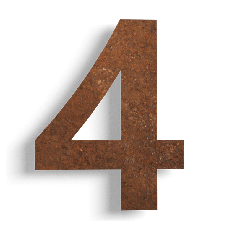 Corten acél házszám 4 - 80 cm