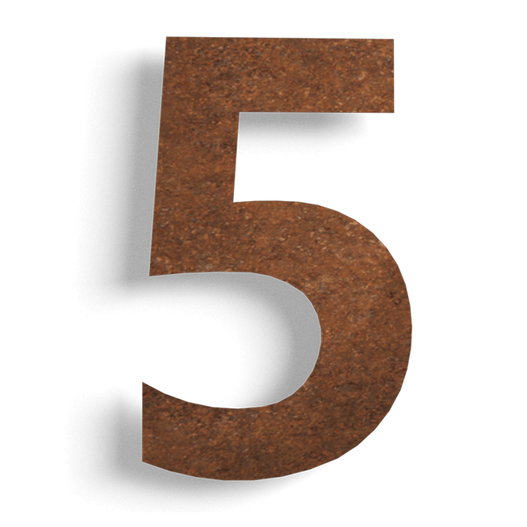 Corten acél házszám 5 - 15 cm