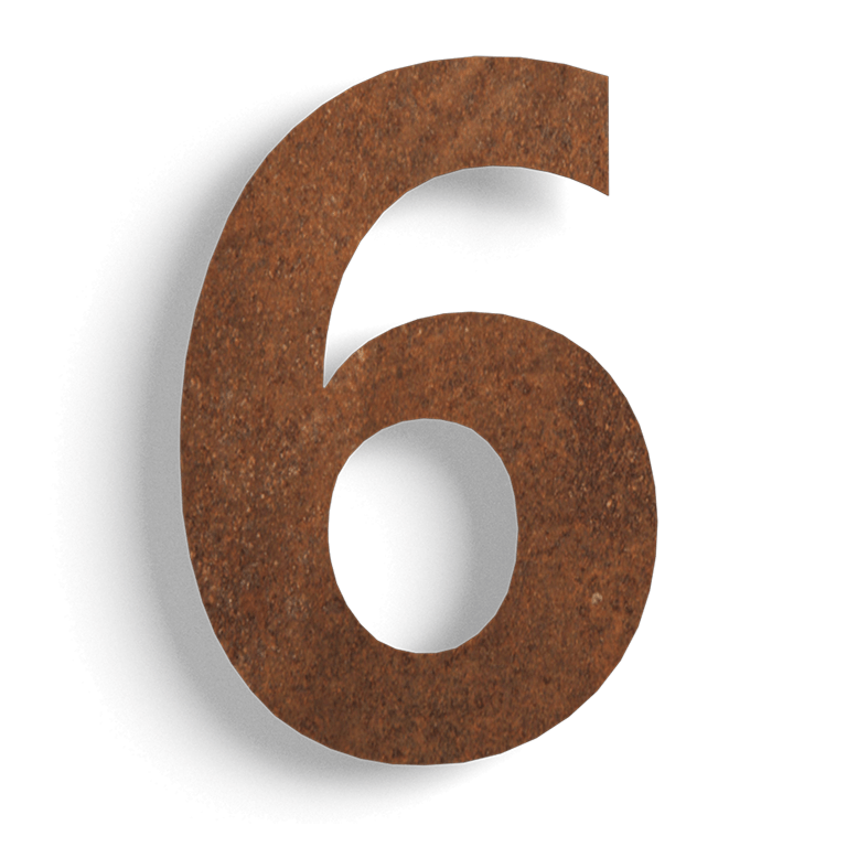 Corten acél házszám 6 - 15 cm