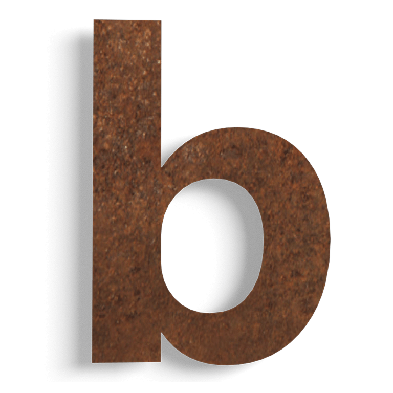 Corten acél házszám b - 15 cm
